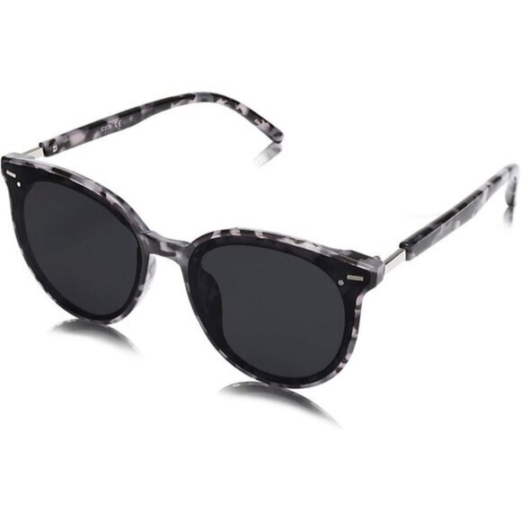 ⚡SOJOS Womens Grey Trendy Classic Round Retro Vintage Large Frame Sunglasses main image 5